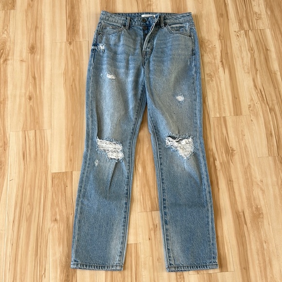 12th tribe high waisted jeans sz25 faded ripped - Picture 1 of 4